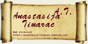 Anastasija Timarac vizit kartica